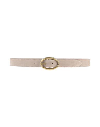 Orciani Woman Belt Light Grey Size 38 Leather, Metal