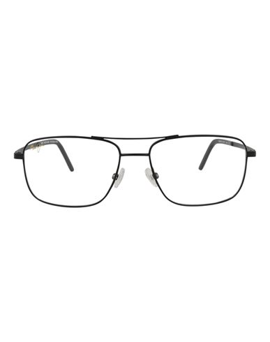 MAUI JIM MAUI JIM AVIATOR-FRAME STAINLESS STEEL OPTICAL FRAMES MAN EYEGLASS FRAME BLACK SIZE 55 STAINLESS STE