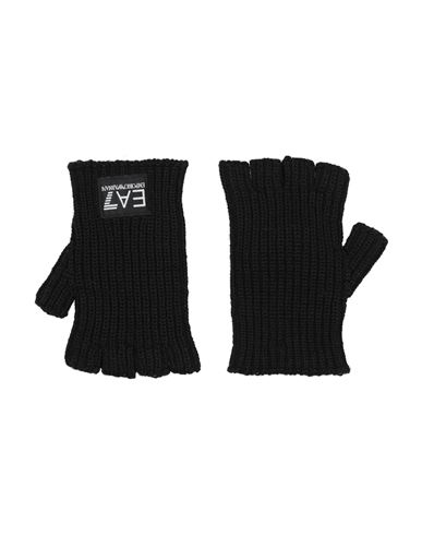 Ea7 Man Gloves Black Wool, Acrylic Cover