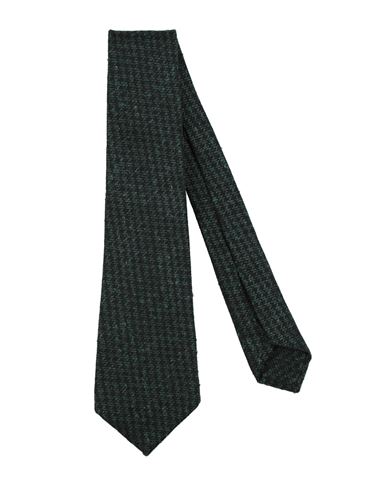 Shop Kiton Man Ties & Bow Ties Green Size - Wool, Silk