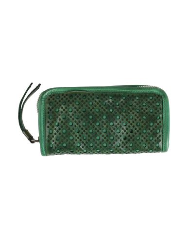 Caterina Lucchi Gold Woman Wallet Emerald Green Size - Calfskin In Green