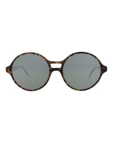 Shop Thom Browne Round-frame Acetate Sunglasses Sunglasses Brown Size 58 Acetate