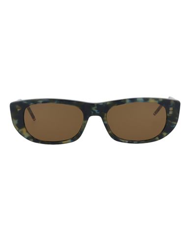 THOM BROWNE THOM BROWNE SQUARE-FRAME ACETATE SUNGLASSES SUNGLASSES MULTICOLORED SIZE 53 ACETATE 