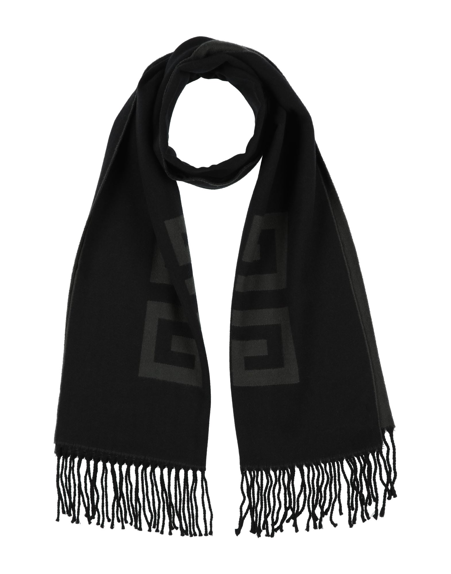 ジバンシー] GIVENCHY ウールマフラー ストール（ブラック
