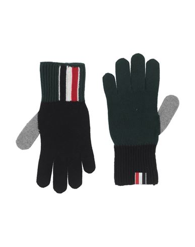 THOM BROWNE THOM BROWNE MAN GLOVES GREEN SIZE L VIRGIN WOOL 