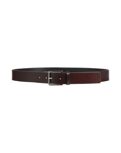 Shop Paul Smith Man Belt Dark Brown Size 34 Cow Leather