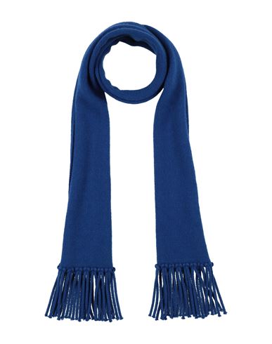 Versace Man Scarf Blue Size - Wool, Silk, Cashmere, Viscose In Blue