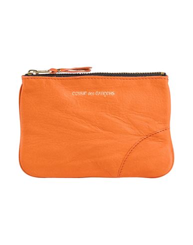 Comme Des Garçons Man Coin Purse Orange Size - Cow Leather In Brown