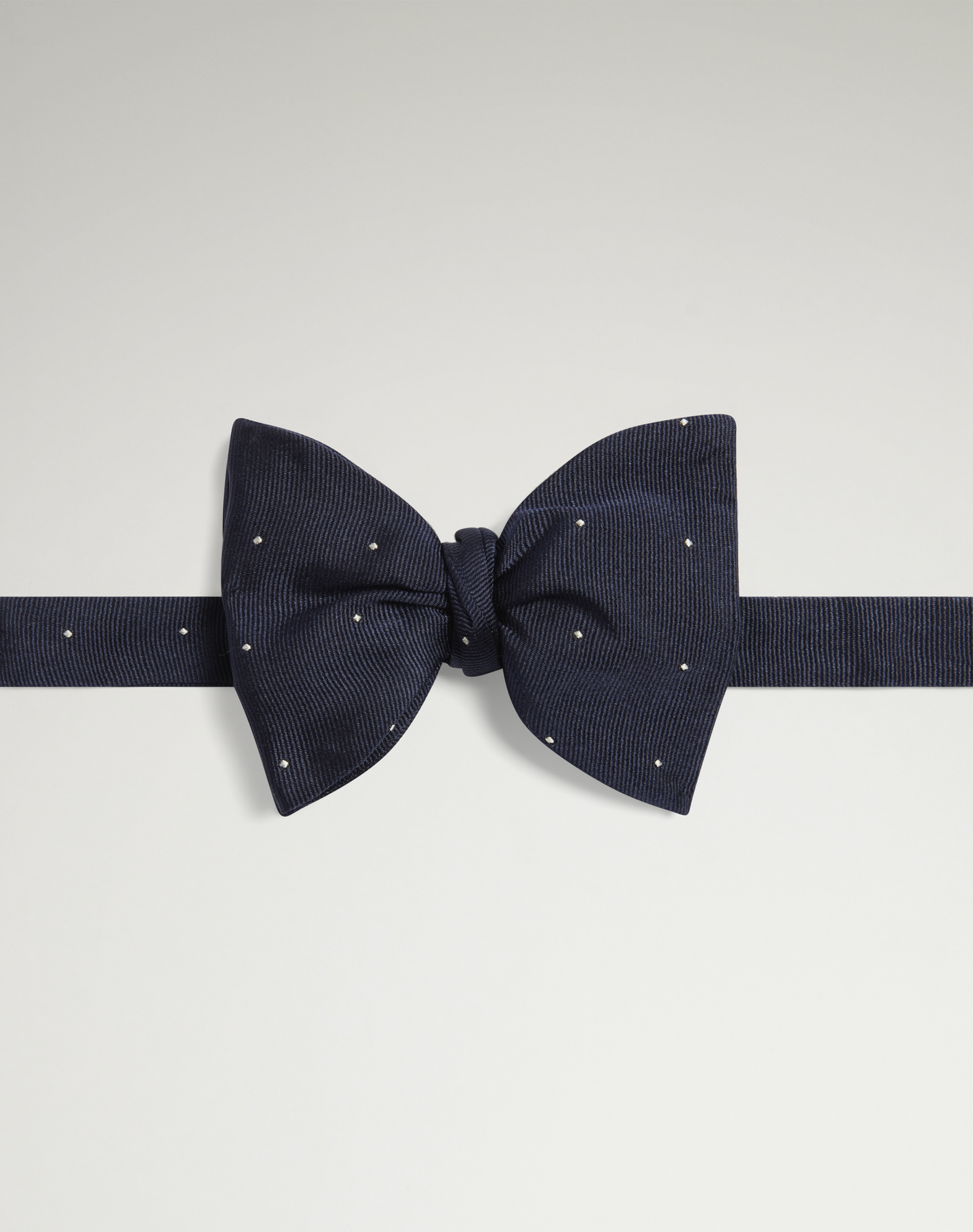 DUNHILL SILK POLKA DOT BOW-TIE