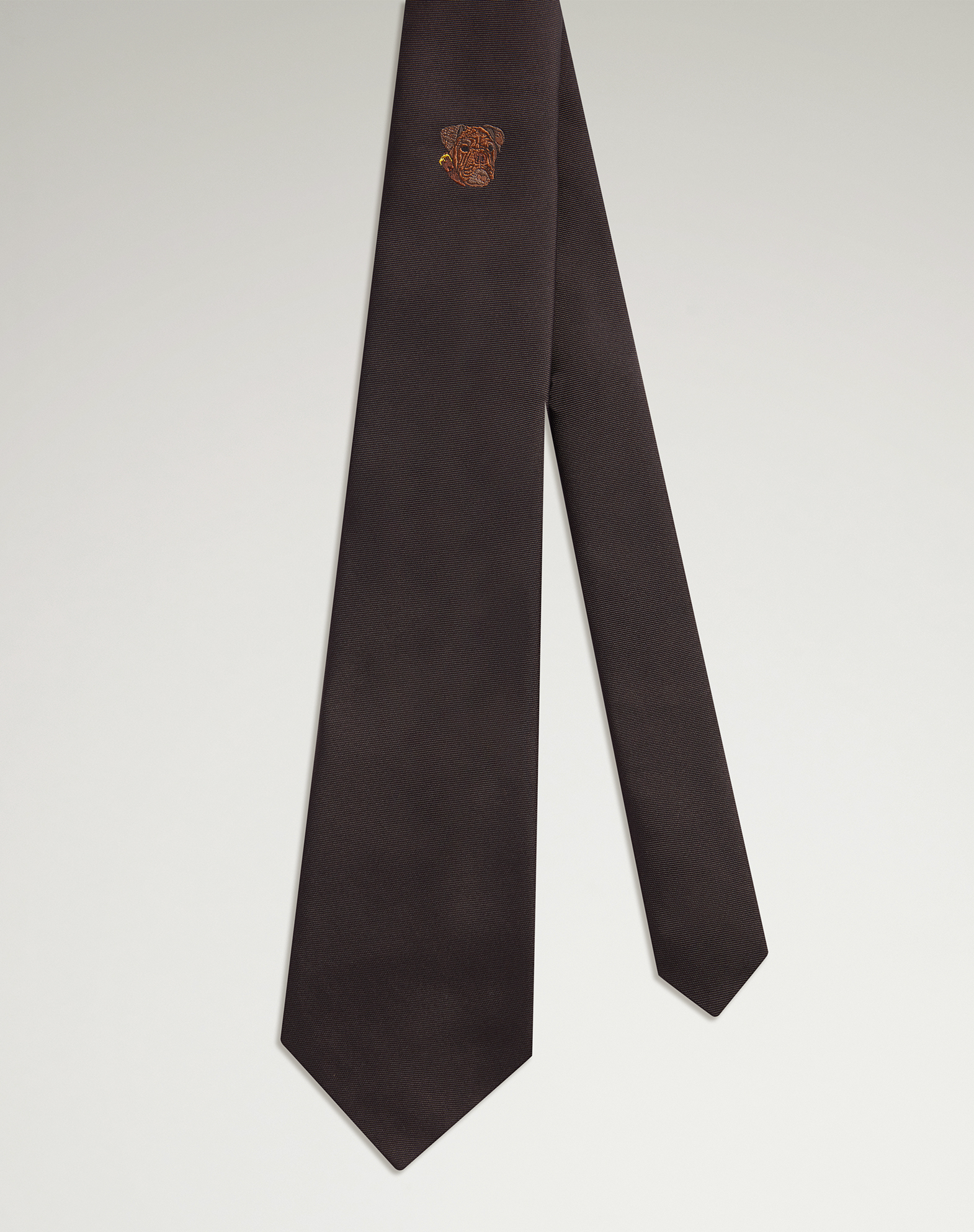 DUNHILL SILK BULLDOG TIE