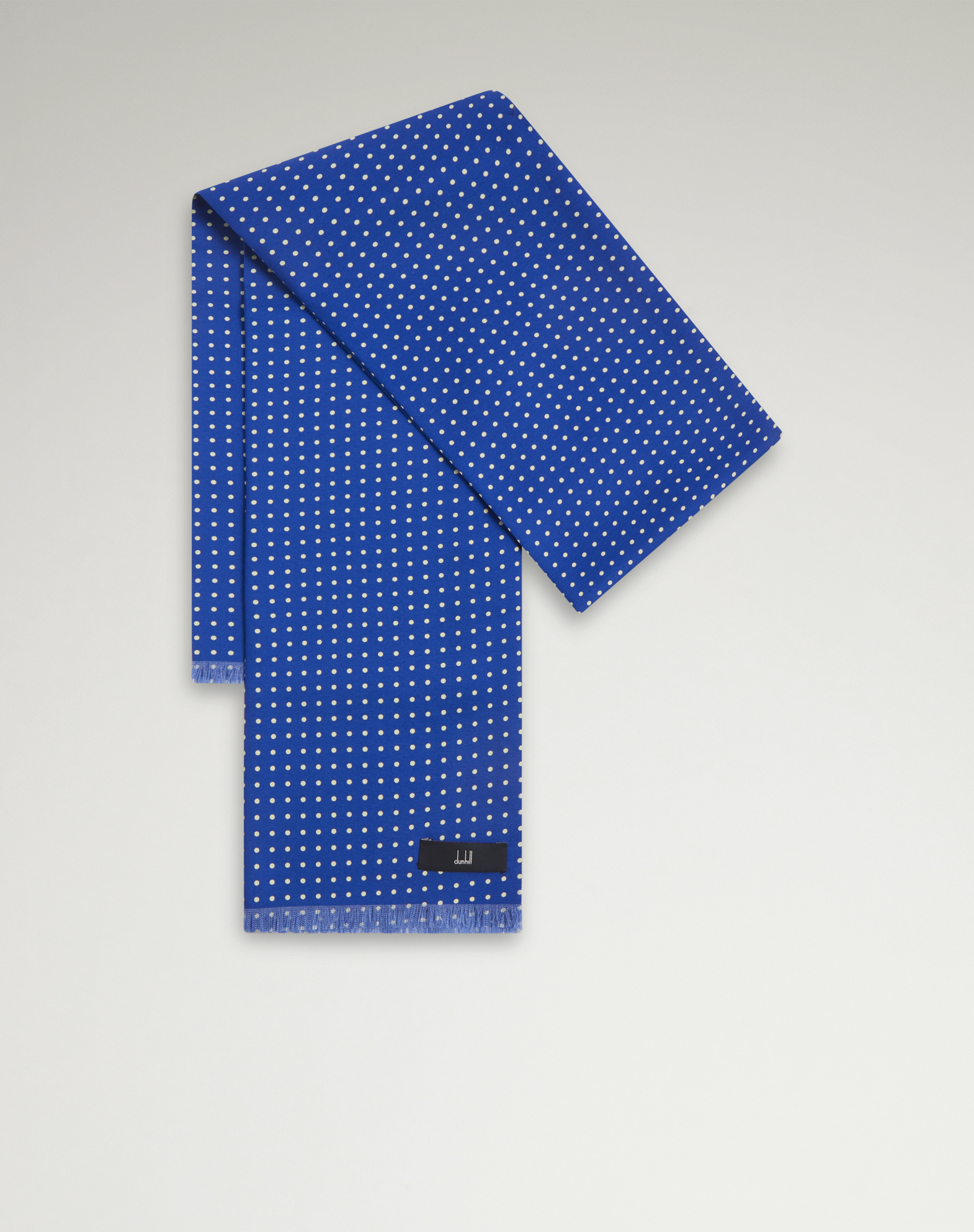 DUNHILL SCREEN PRINTED POLKA DOT SCARF