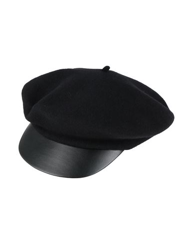 Emporio Armani Woman Hat Black Size Onesize Wool, Polyurethane, Polyester, Polyamide, Elastane