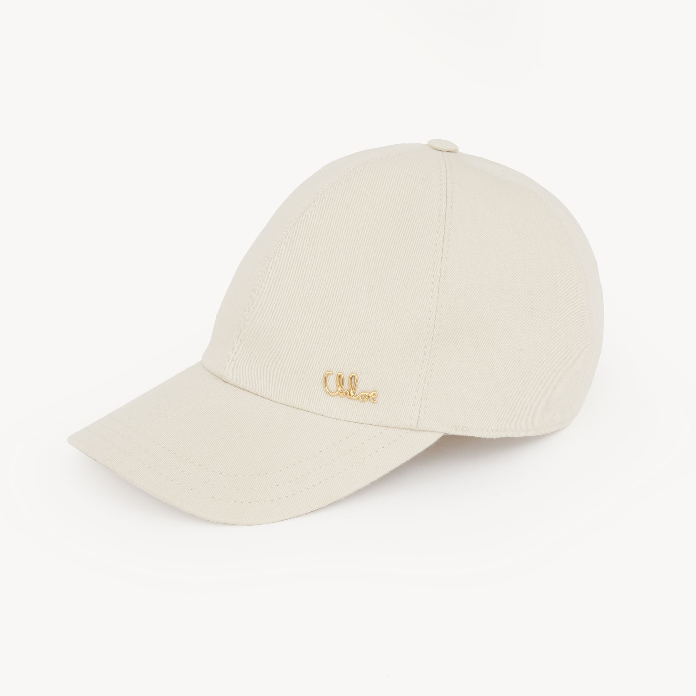Chloé The  Iconic Cap In Cotton Canvas Beige Size M 100% Cotton In Beige