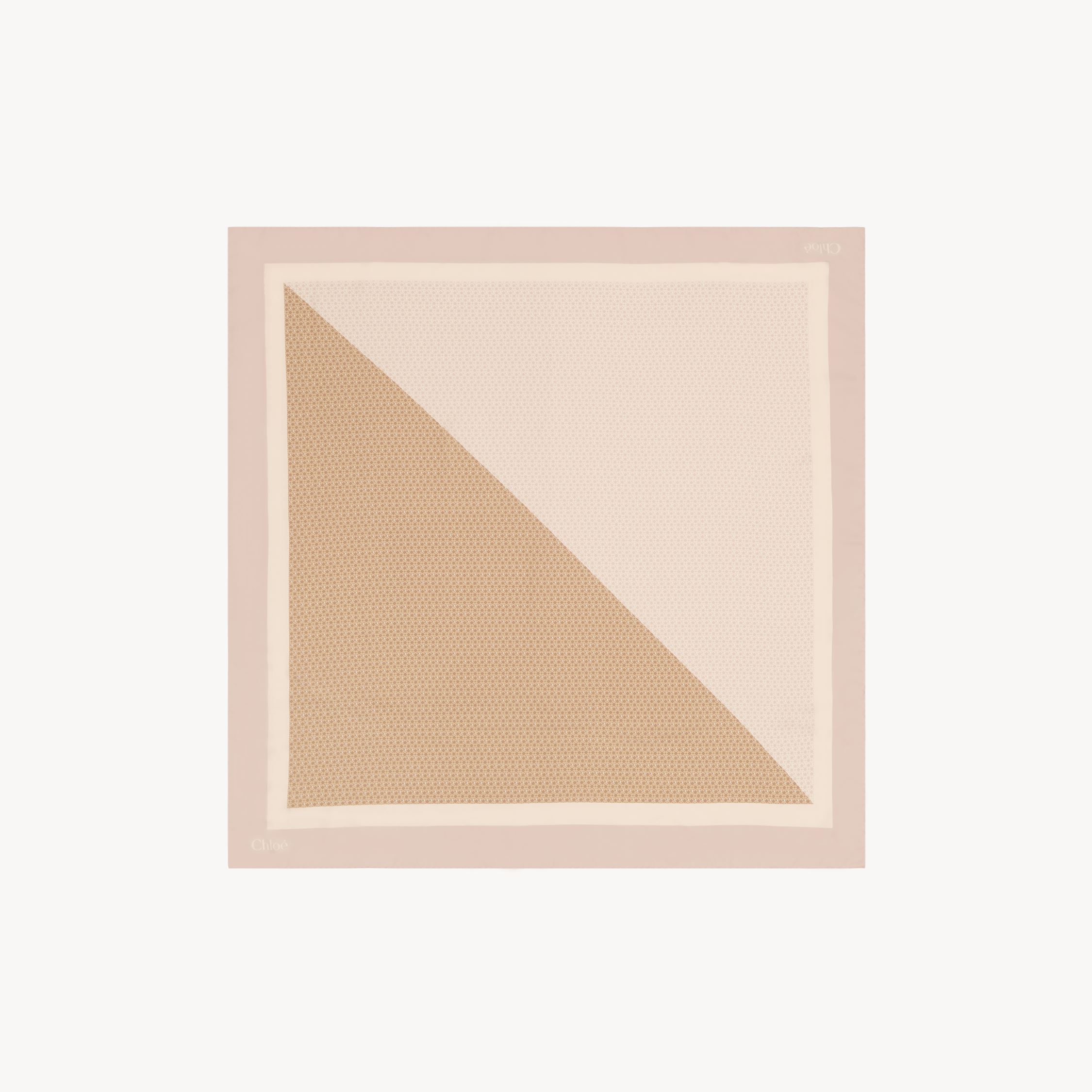 CHLOÉ THE CHLOÉ MINI TIE-PRINT SCARF IN SILK BEIGE SIZE ONESIZE 100% SILK 