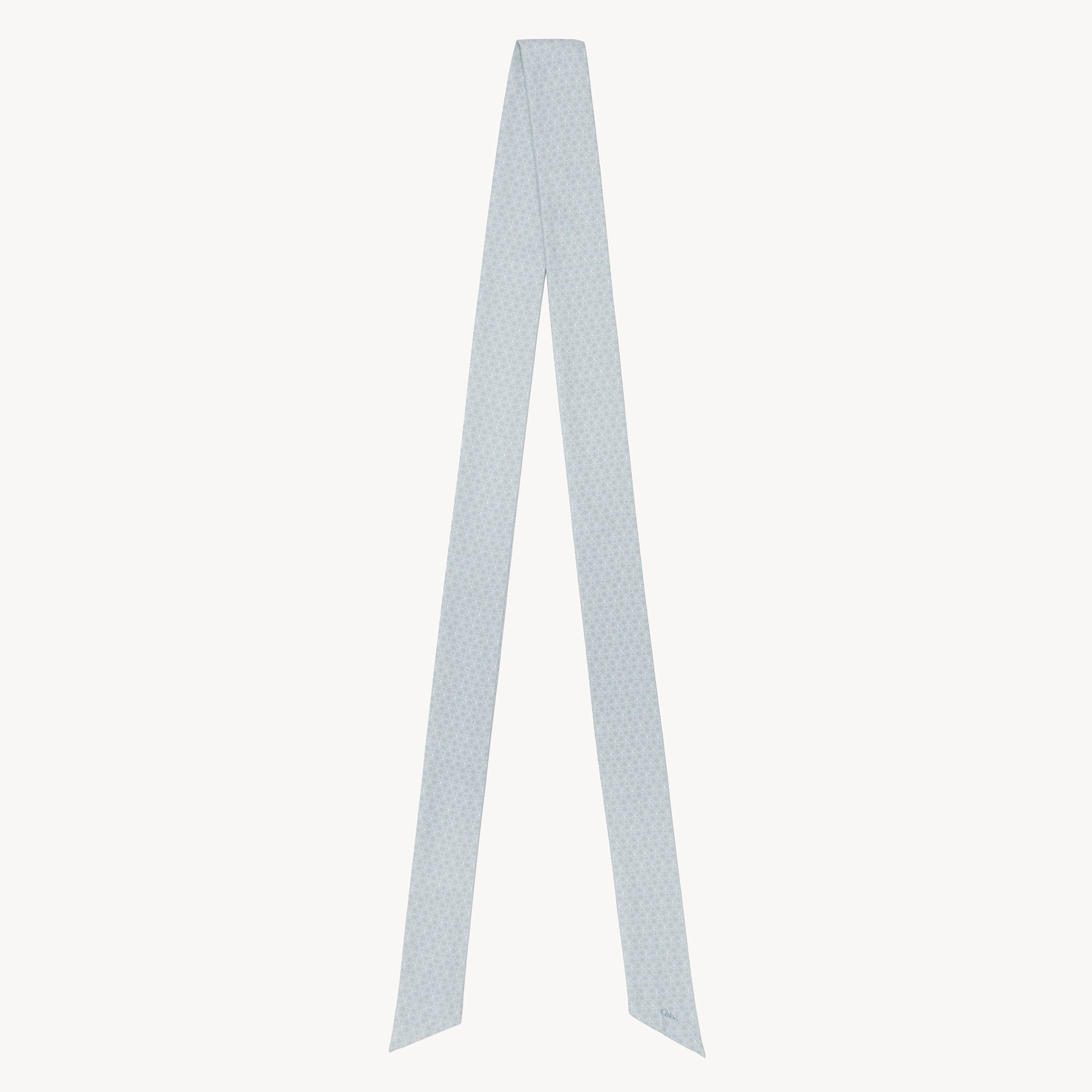 CHLOÉ THE CHLOÉ MINI TIE-PRINT BANDEAU SCARF IN SILK BLUE SIZE ONESIZE 100% SILK 