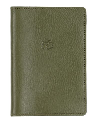 Il Bisonte Woman Document Holder Military Green Size - Leather In Green