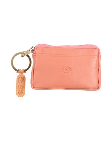 Il Bisonte Woman Coin Purse Salmon Pink Size - Leather In Multi