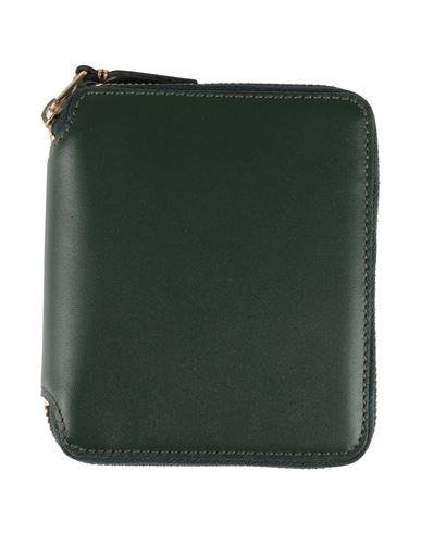 Comme Des Garçons Woman Wallet Dark Green Size - Leather In Green