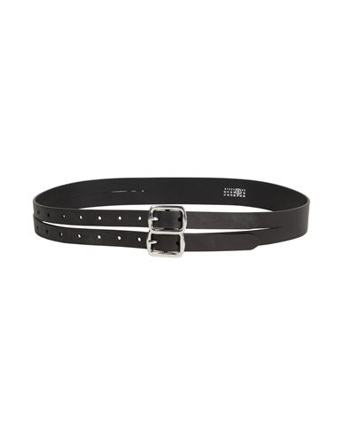 Mm6 Maison Margiela Woman Belt Black Size Onesize Cow Leather In Black