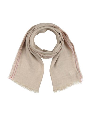 Brunello Cucinelli Man Scarf Beige Size - Linen, Silk In Beige