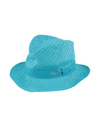 Liu •jo Woman Hat Turquoise Size Onesize Paper, Polyester In Blue