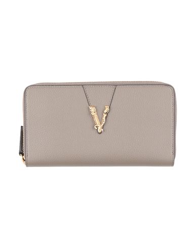 Versace Woman Wallet Taupe Size - Calfskin