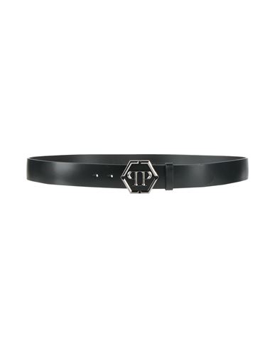 Philipp Plein Man Belt Black Size 43.5 Leather In Black