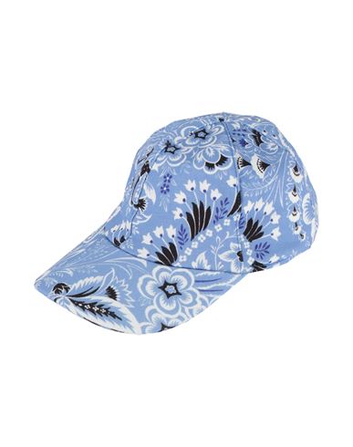 Etro Toddler Boy Hat Light Blue Size 6 Cotton, Polyamide In Blue