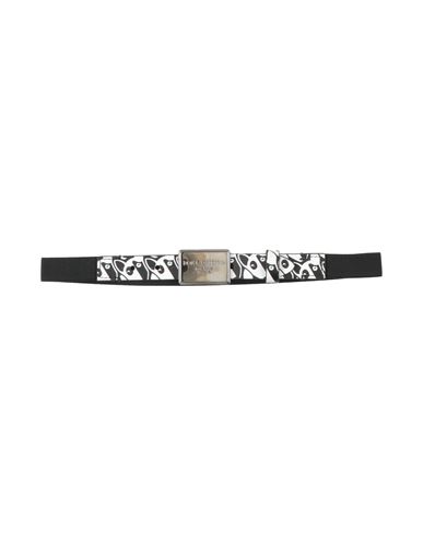 Dolce & Gabbana Man Belt Black Size 24.8 Calfskin, Textile Fibers In Black