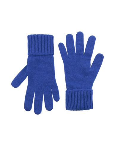 Burberry Prorsum Man Gloves Bright Blue Size M/l Cashmere, Polyamide