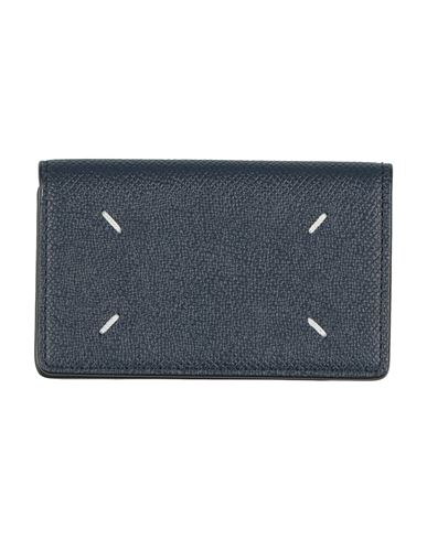 Maison Margiela Woman Cardholder Navy Size - Cow Leather