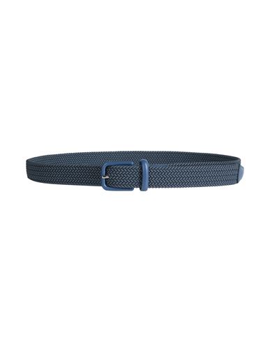 Giorgio Armani Man Belt Slate Blue Size 34 Textile Fibers In Blue