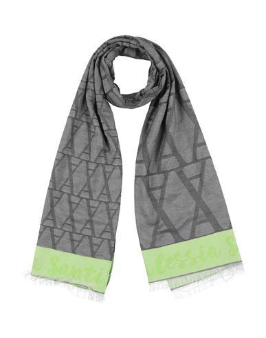 Alessia Santi Woman Scarf Charcoal Size - Polyester, Viscose, Cotton In Gray
