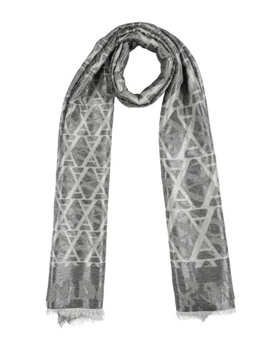 Alessia Santi Woman Scarf Grey Size - Cotton, Viscose, Metallic Fiber In Gray