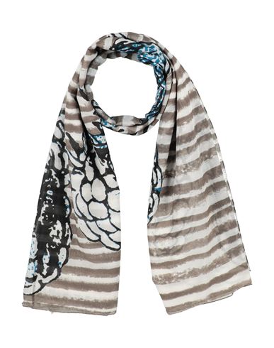 Phine Woman Scarf Military Green Size - Cotton, Silk