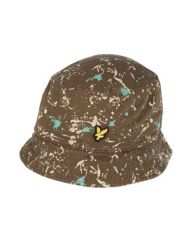 Lyle & Scott Man Hat Military Green Size Onesize Organic Cotton In Green
