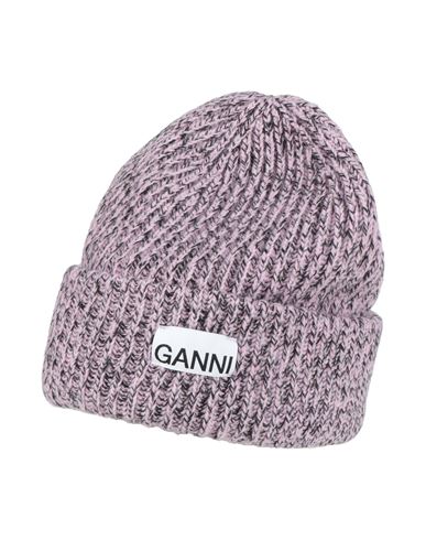 Ganni Woman Hat Lilac Size Onesize Wool, Recycled Wool, Recycled Polyamide In Purple