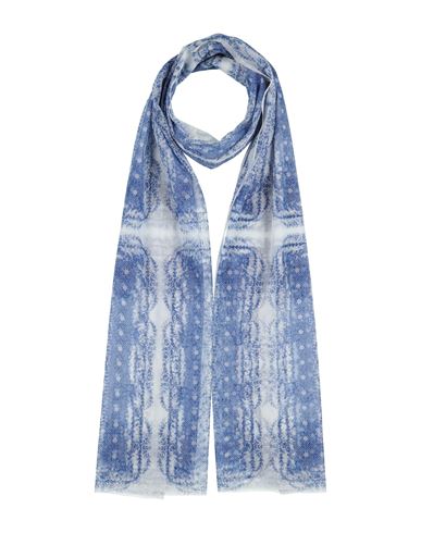 Shop Philosophy Di Lorenzo Serafini Woman Scarf Blue Size - Polyester