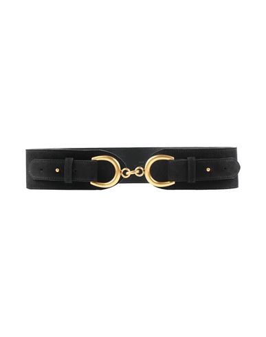 Twinset Woman Belt Black Size Xl Cow Leather In Black