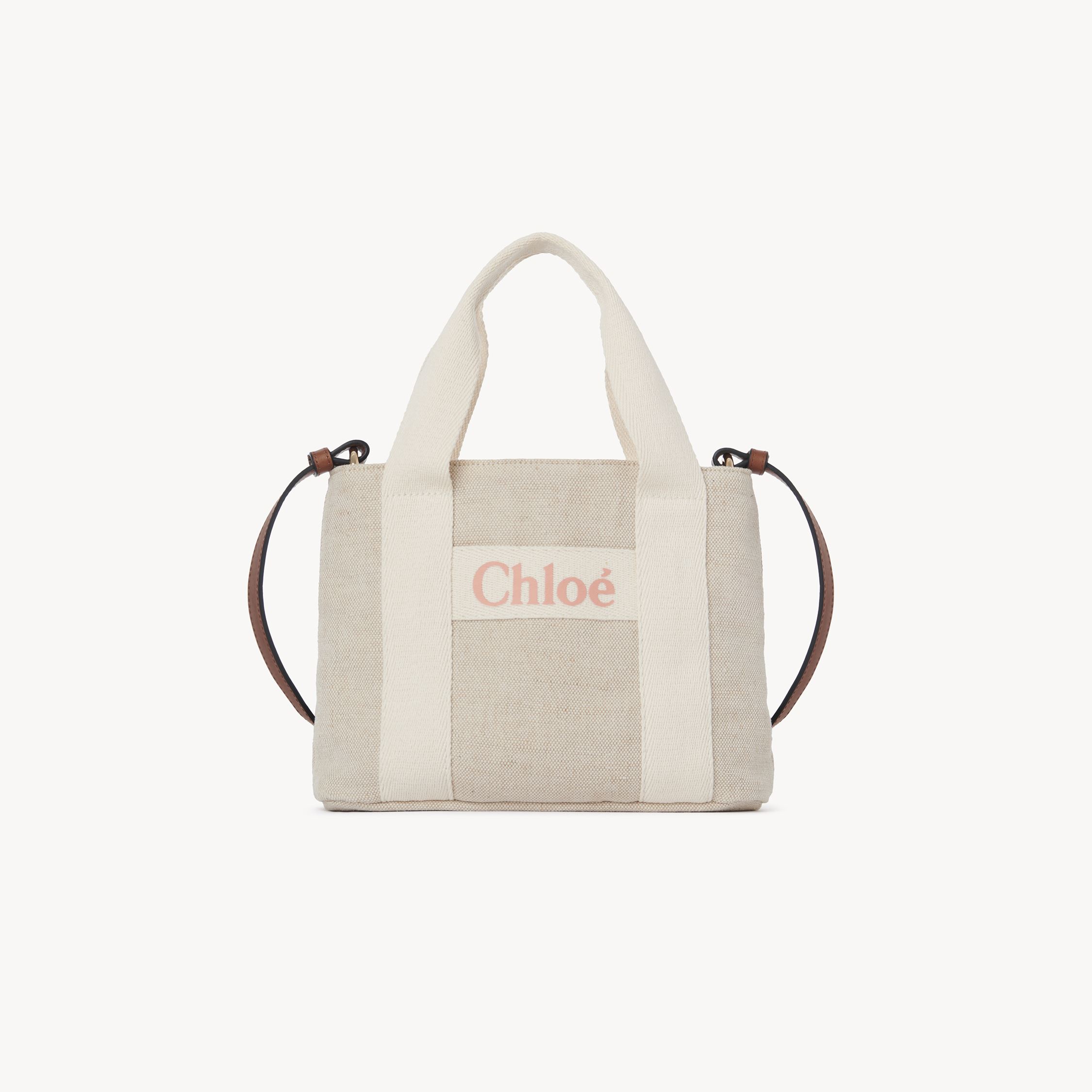 Chloé Sac Porté Épaule  Femme Rose Taille Onesize 56% Jute, 27% Coton, 14% Viscose, 3% Lyocell, Cuir In Pink