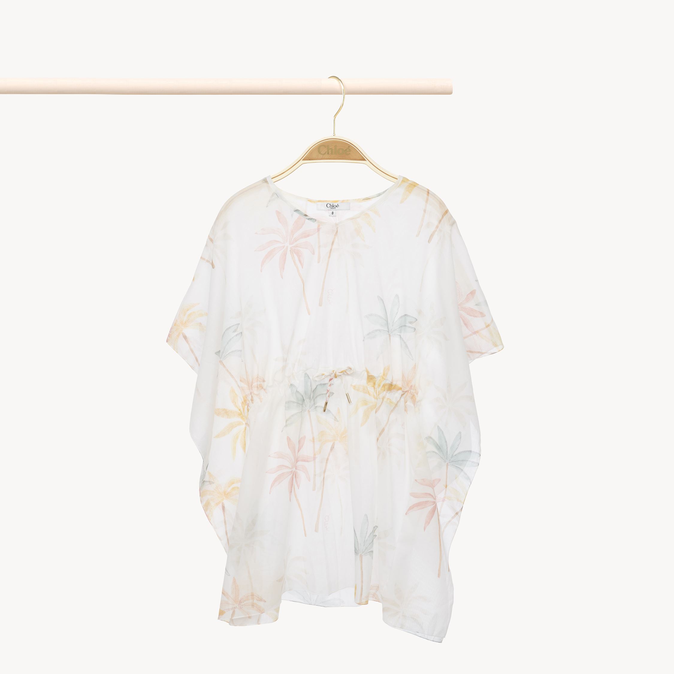 Shop Chloé Robe De Plage À Manches Courtes Femme Multicolore Taille 5 100% Coton