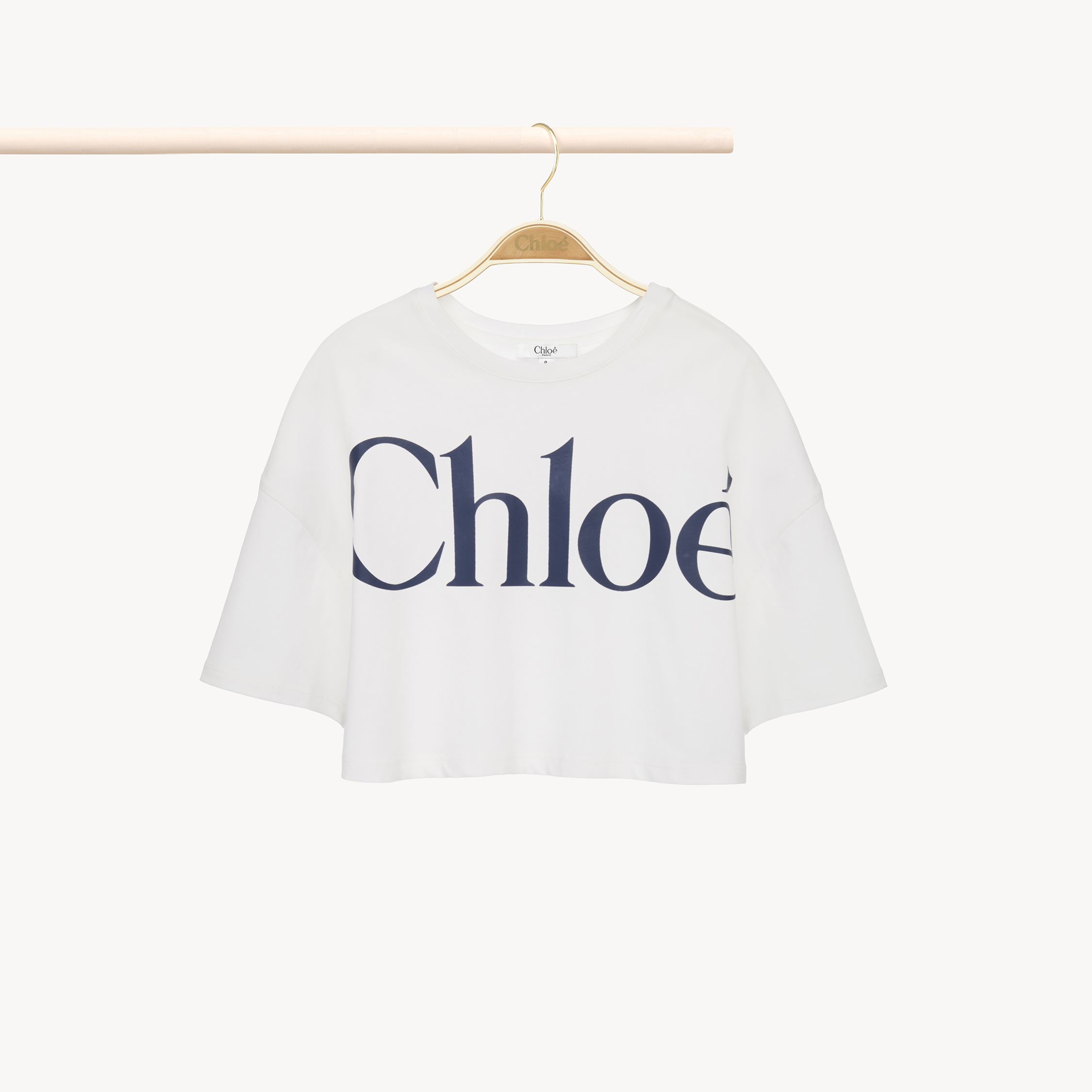 Shop Chloé T-shirt À Logo Femme Blanc Taille 4 100% Coton In White