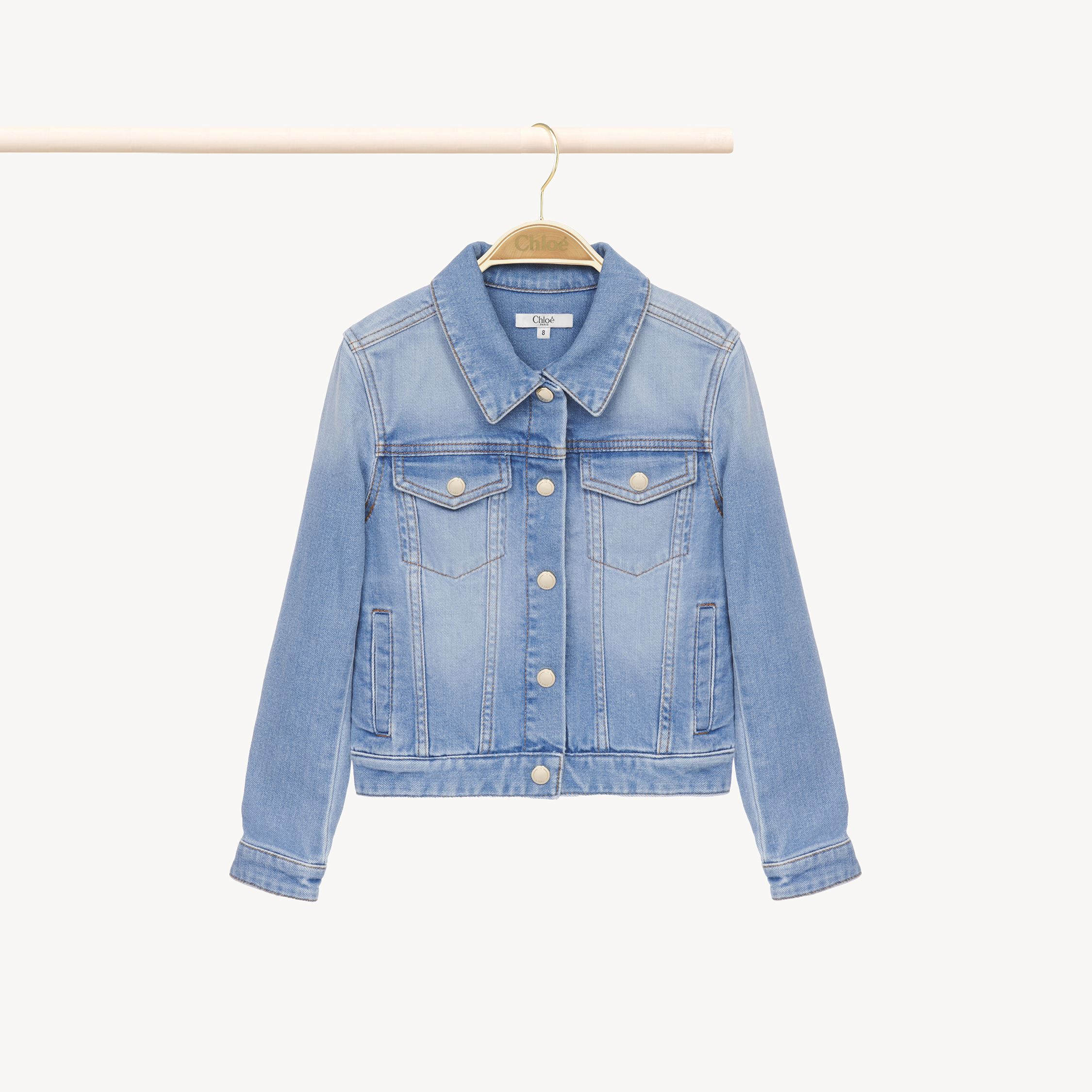 CHLOÉ VESTE EN JEAN FEMME BLEU TAILLE 14 90% COTON, 8% POLYESTER, 2% ÉLASTHANNE 