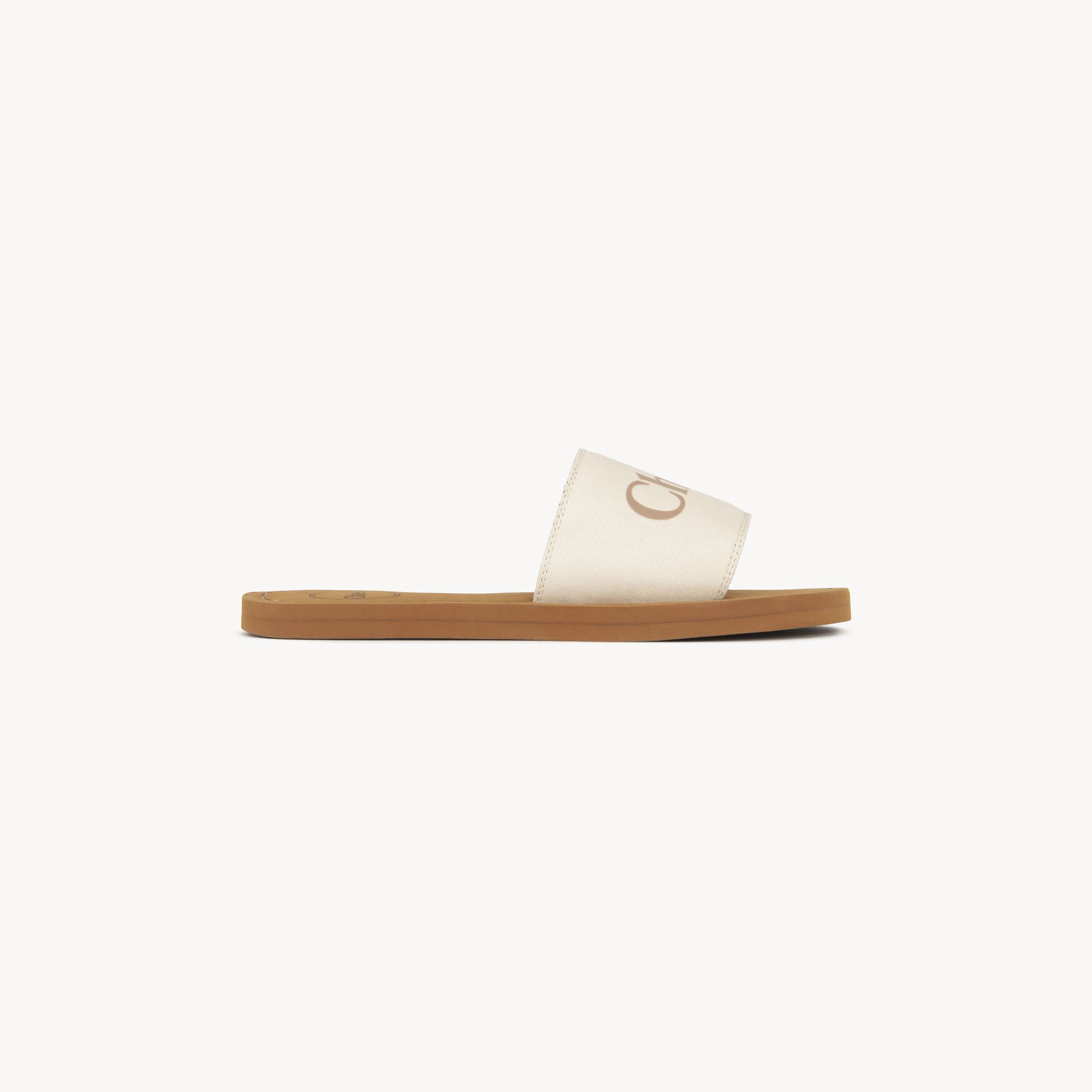 CHLOÉ CHLOÉ SLIDES BEIGE SIZE 9C 100% COTTON 