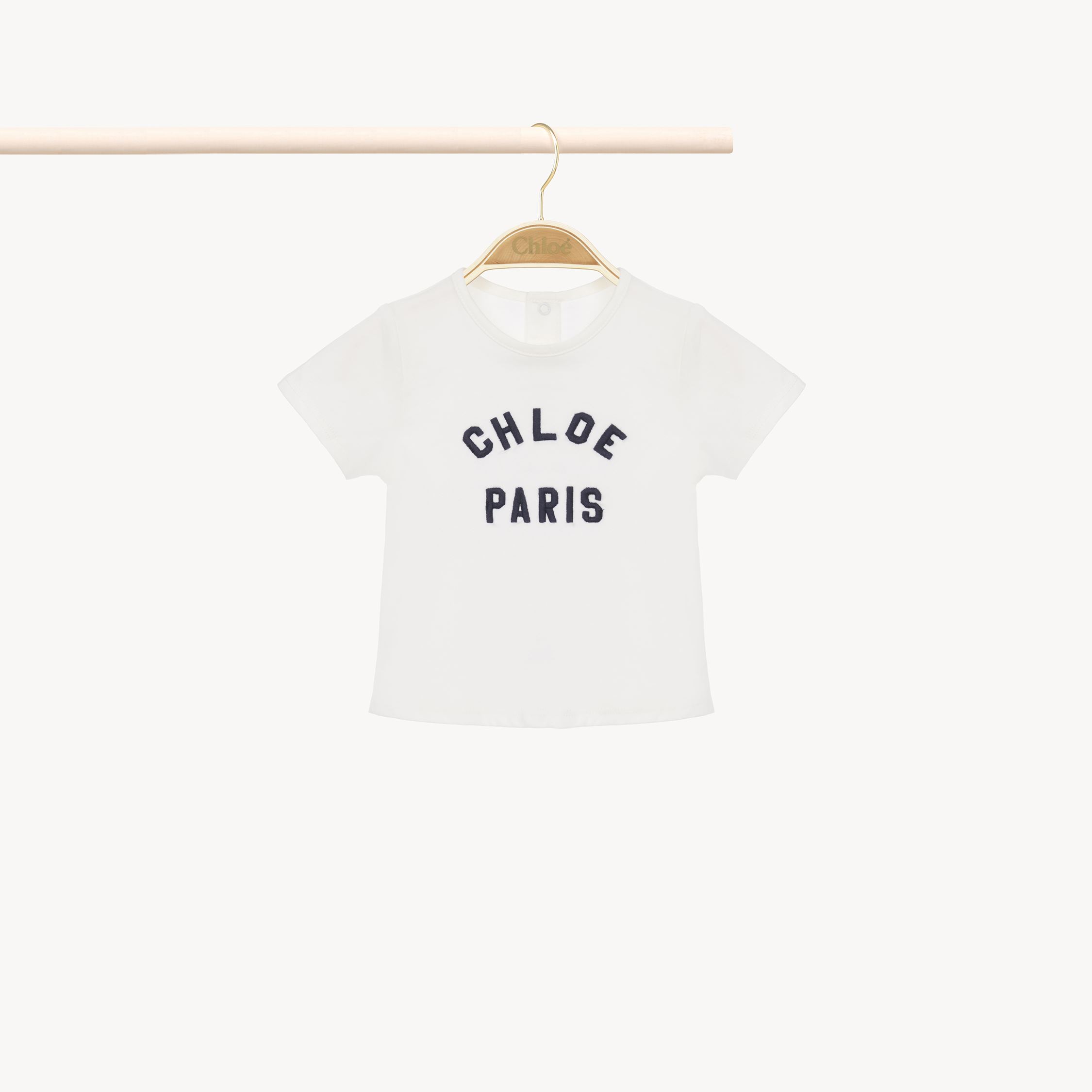 Chloé T-shirt À Logo Femme Blanc Taille 15-18 100% Coton In White