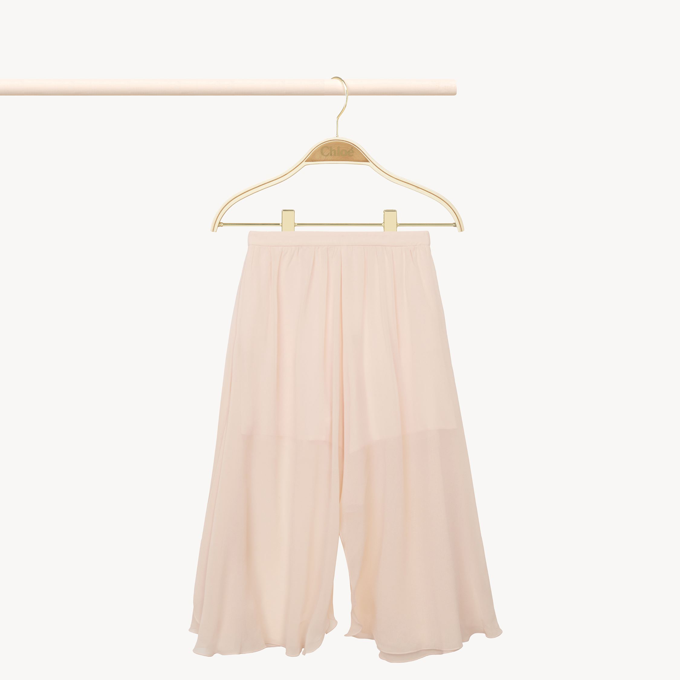 Chloé Pantalon Fluide Femme Rose Taille 4 100% Soie In Pink
