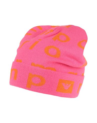 Emporio Armani Toddler Girl Hat Fuchsia Size 4 Virgin Wool In Pink