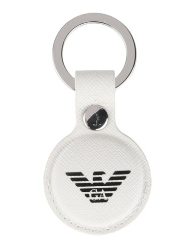 Emporio Armani Man Key Ring White Size - Leather In White