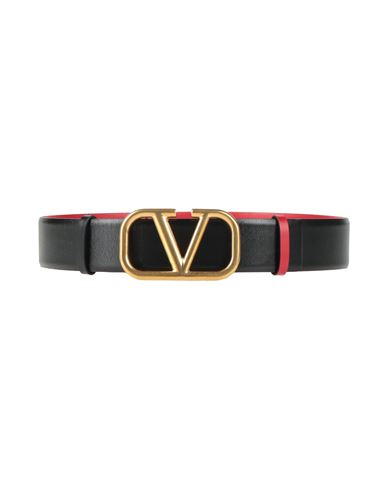 Valentino Garavani Woman Belt Black Size 32 Leather
