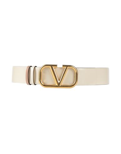 Valentino Garavani Woman Belt Ivory Size 32 Leather In White